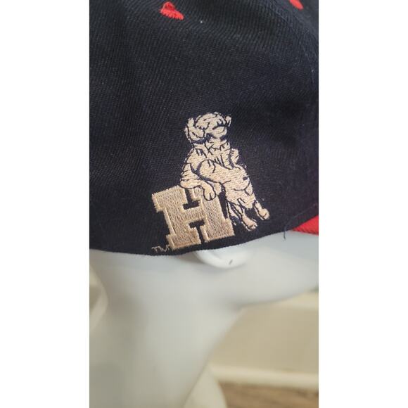 Vintage Howard University Hat Bison Logo HBCU Snapback Cap Blue Red Made in... - Picture 5 of 8